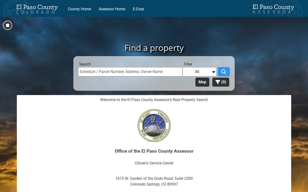 Colorado Springs residents directory assessor property search