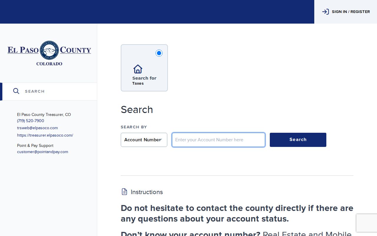 Colorado Springs ZIP code directory El Paso County Treasurer tax search